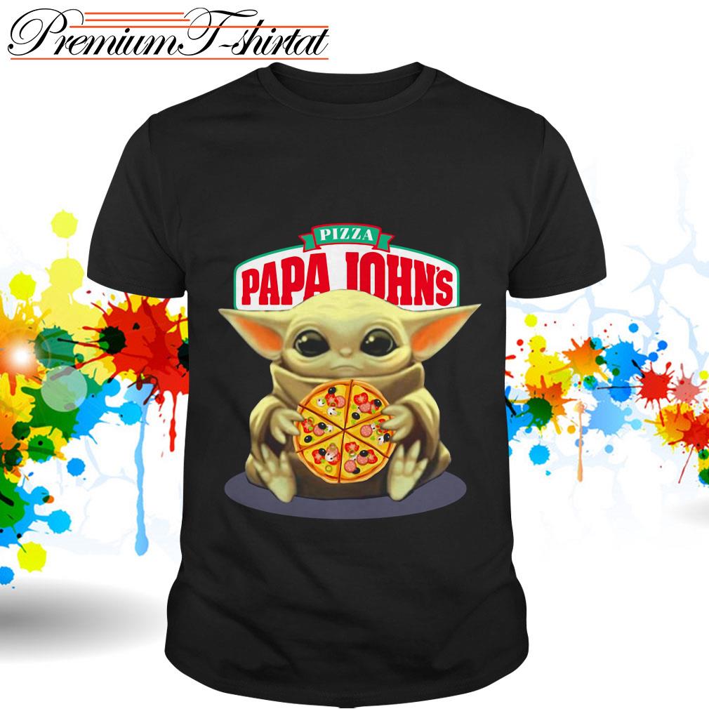 Baby yoda hug pizza papa john's shirt, hoodie, sweater, long sleeve and  tank top