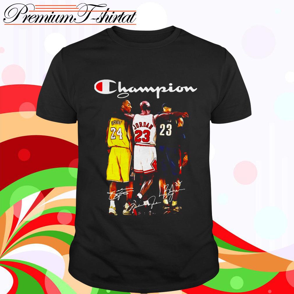 Champion Kobe Bryant Michael Jordan LeBron James signatures shirt