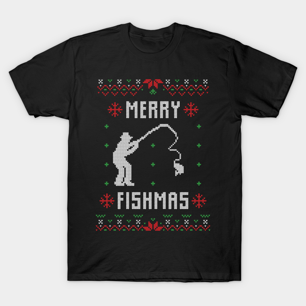 Merry Fishmas Fishing Ugly Christmas Sweater Funny Christmas jumper  Essential T-Shirt for Sale by shivani21061993