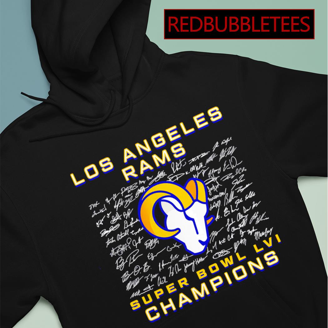 Los Angeles Rams Super Bowl Lvi Champions 2022 Signatures Shirt, hoodie,  sweater, long sleeve and tank top