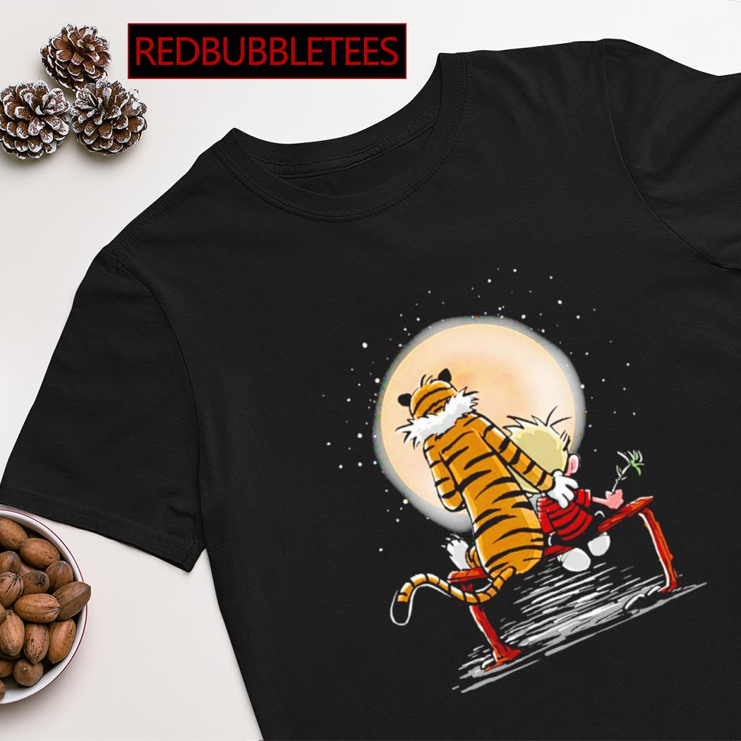 Calvin and Hobbes more friends gazing at the moon shirt