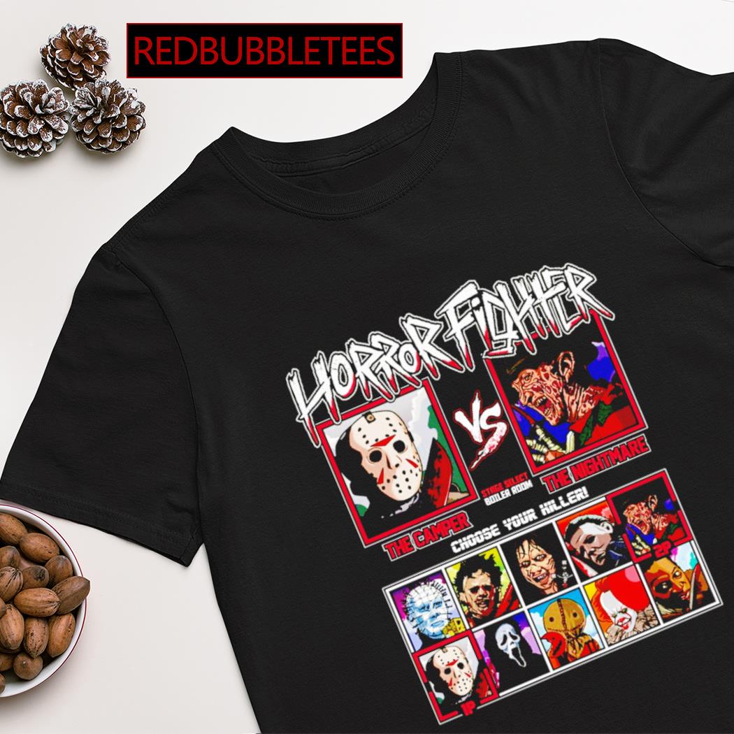 Horror Fighter Jason Voorhees vs Freddy Krueger shirt
