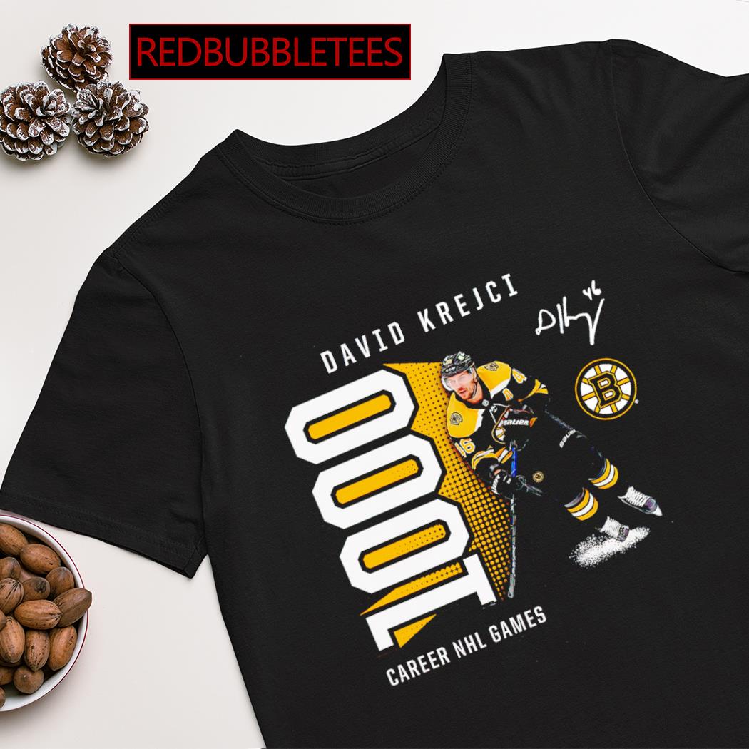 David Krejci Boston Bruins 1,000 Career Games shirt