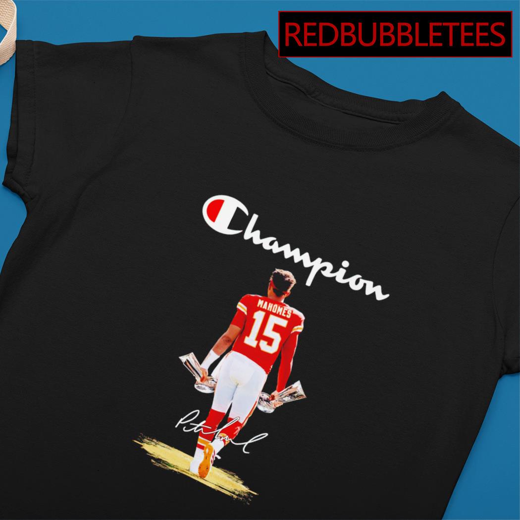 Official Champion Patrick Mahomes Kansas City Chiefs Signature Shirt  Longsleeve T-shirt