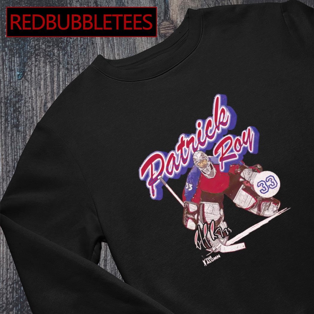Official colorado Avalanche Patrick Roy #33 Retro Script signature shirt,  hoodie, sweater, long sleeve and tank top