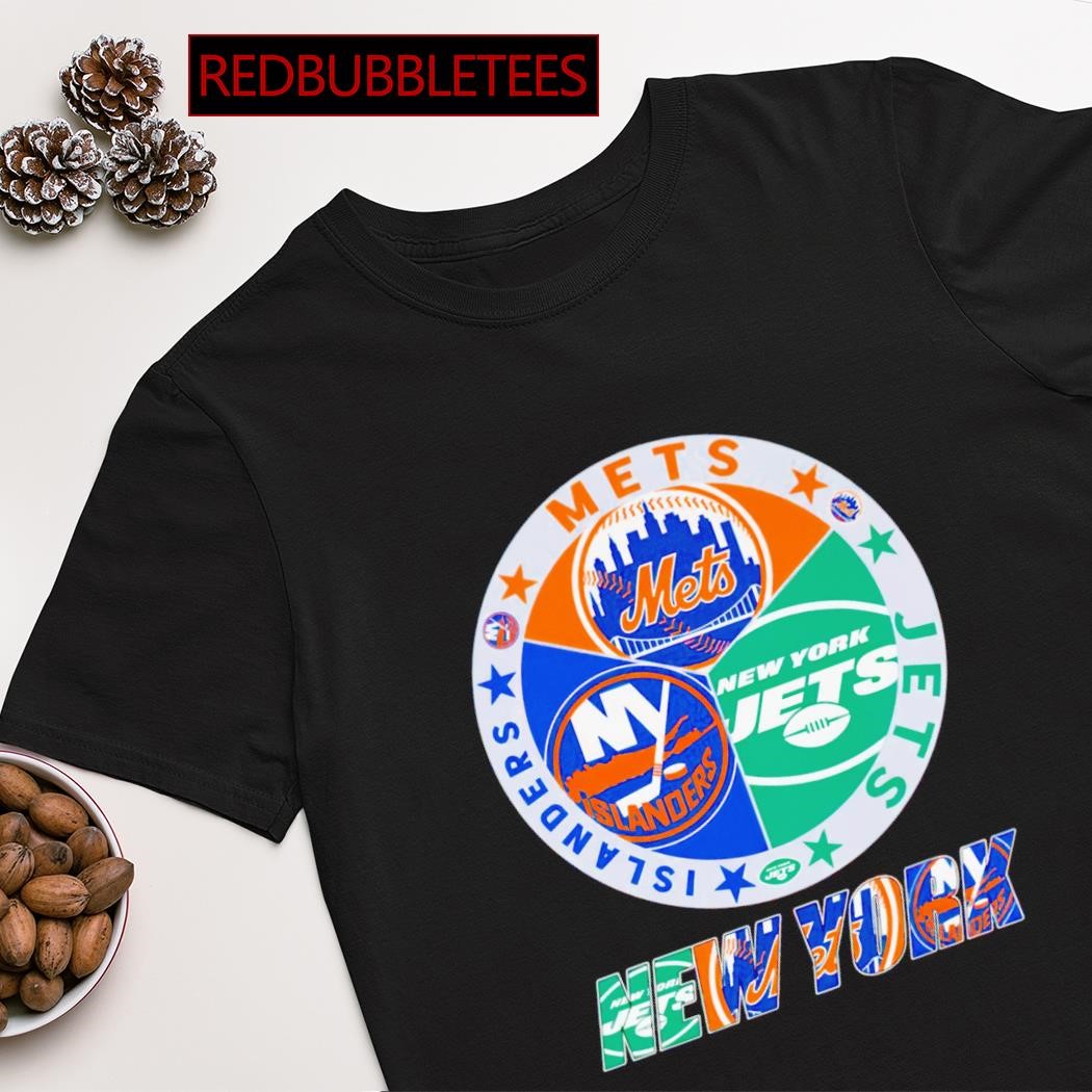 Mets jets best sale islanders shirt