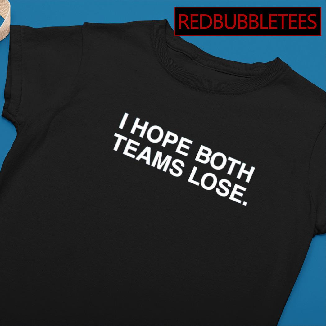 Womens I Hope Both Teams Lose T Shirt Funny Sports Hater Tee For Ladies  (Heather Black - LOSE) - XXL Womens Graphic Tees