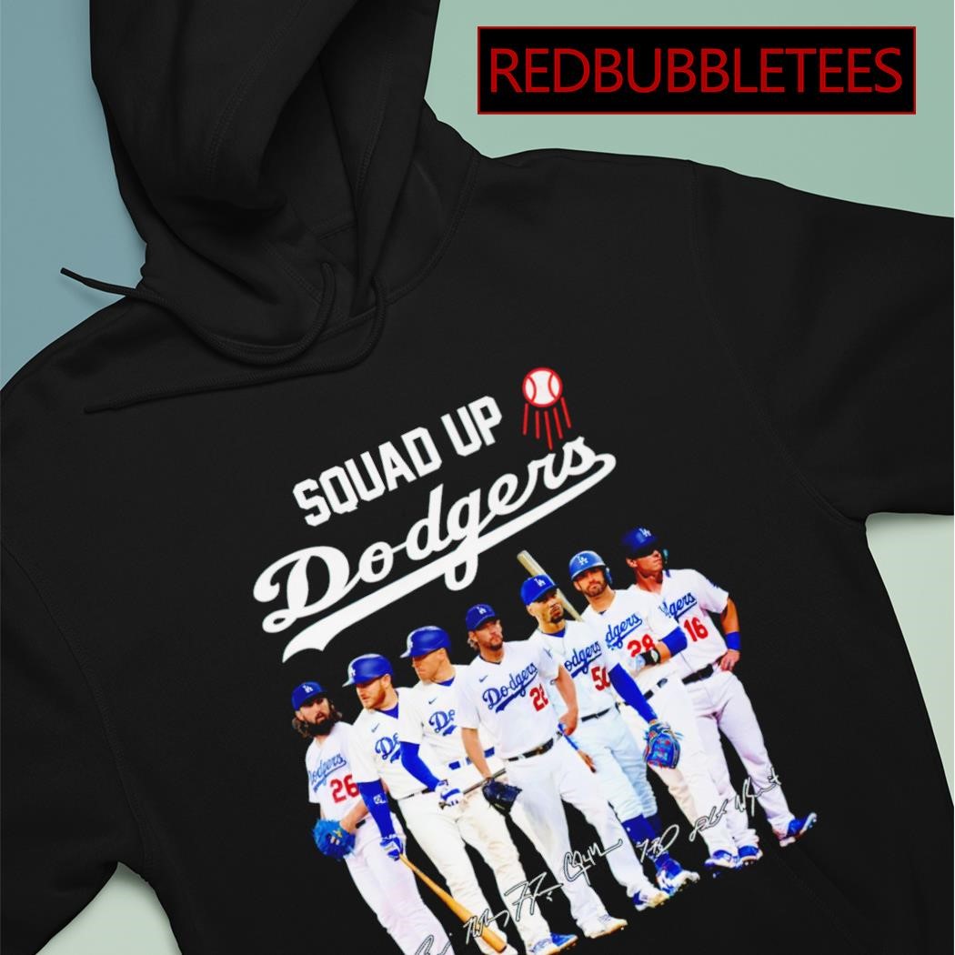 New York Dodgers squad up Dodgers players signatures shirt, hoodie