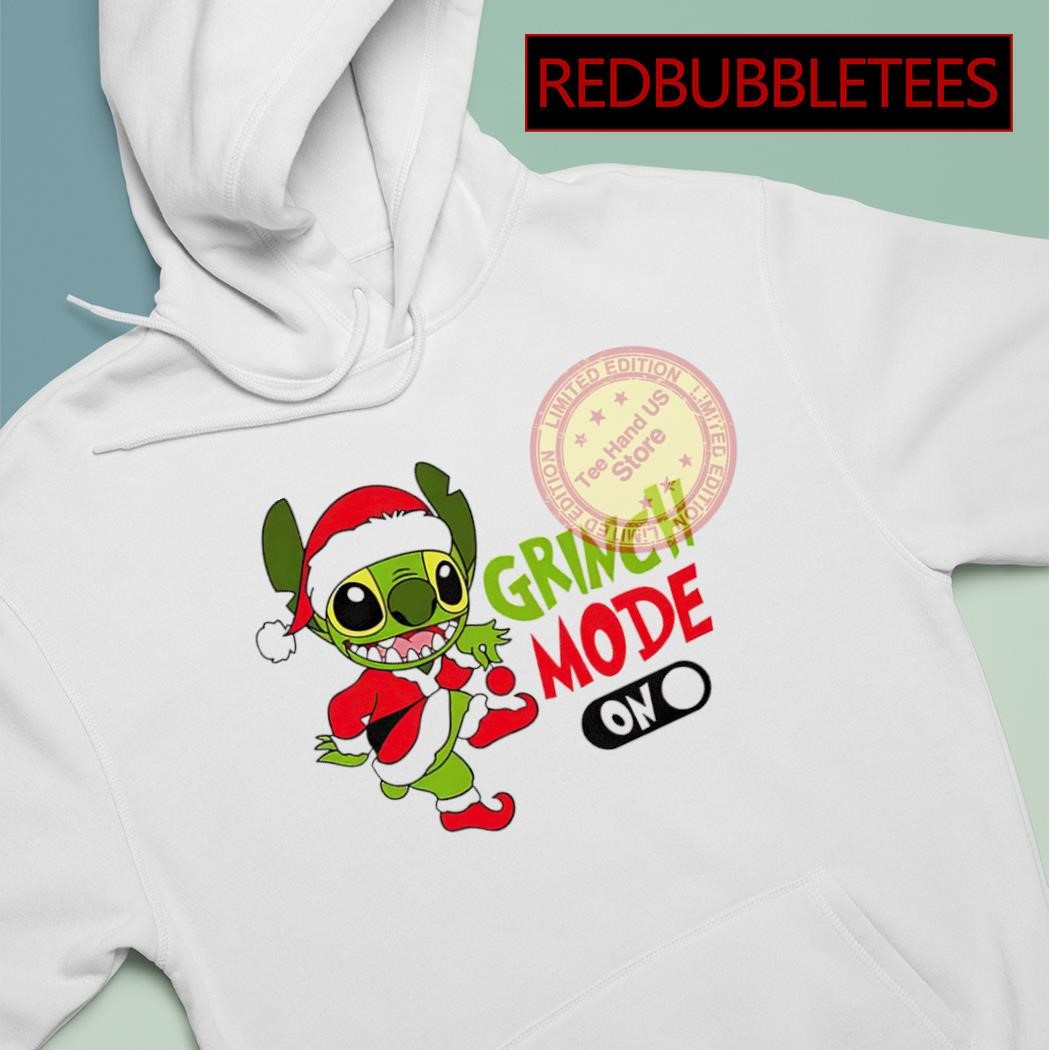 Official stitch Grinch mode on Christmas shirt hoodie sweater