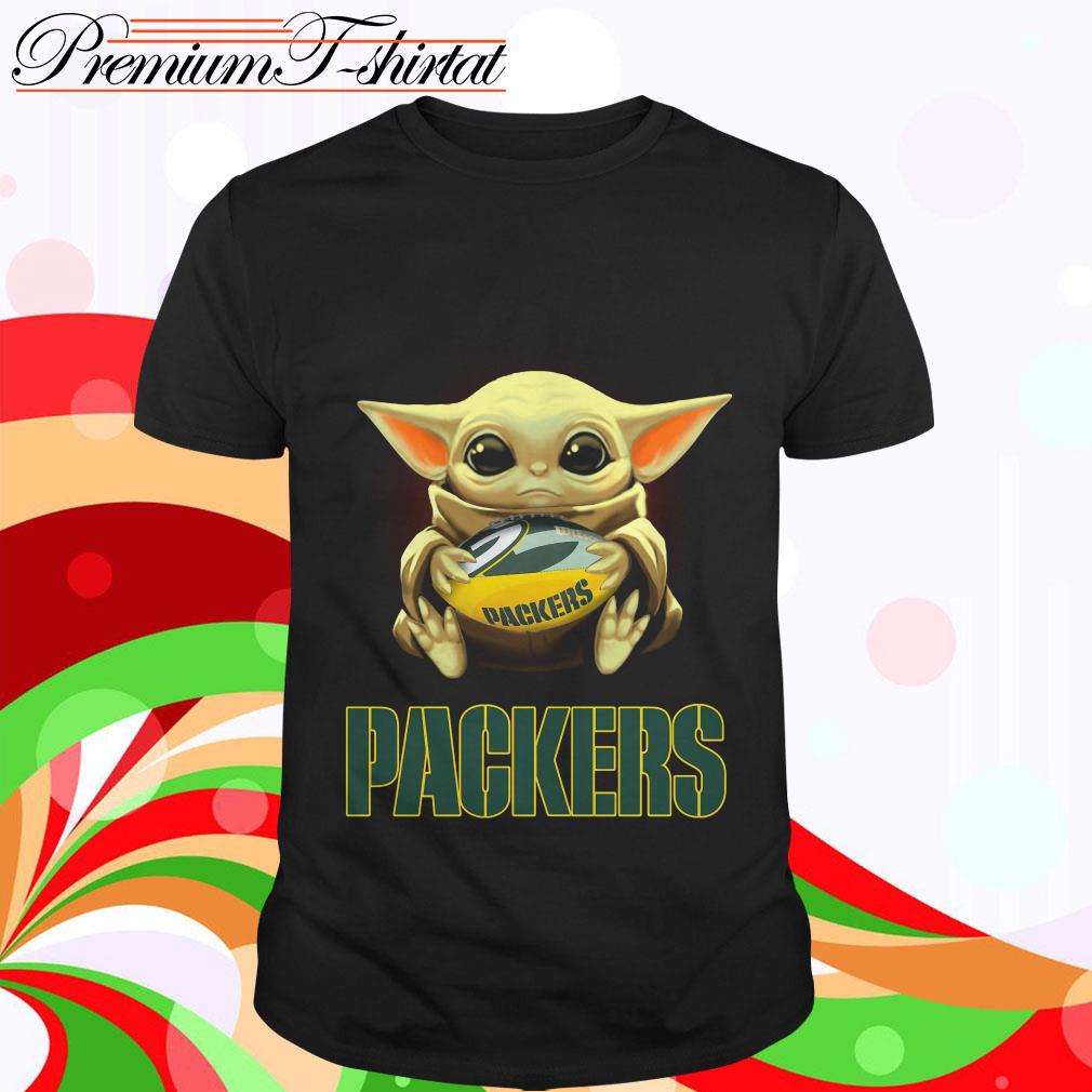 Baby Yoda Hug Green Bay Packer Shirt