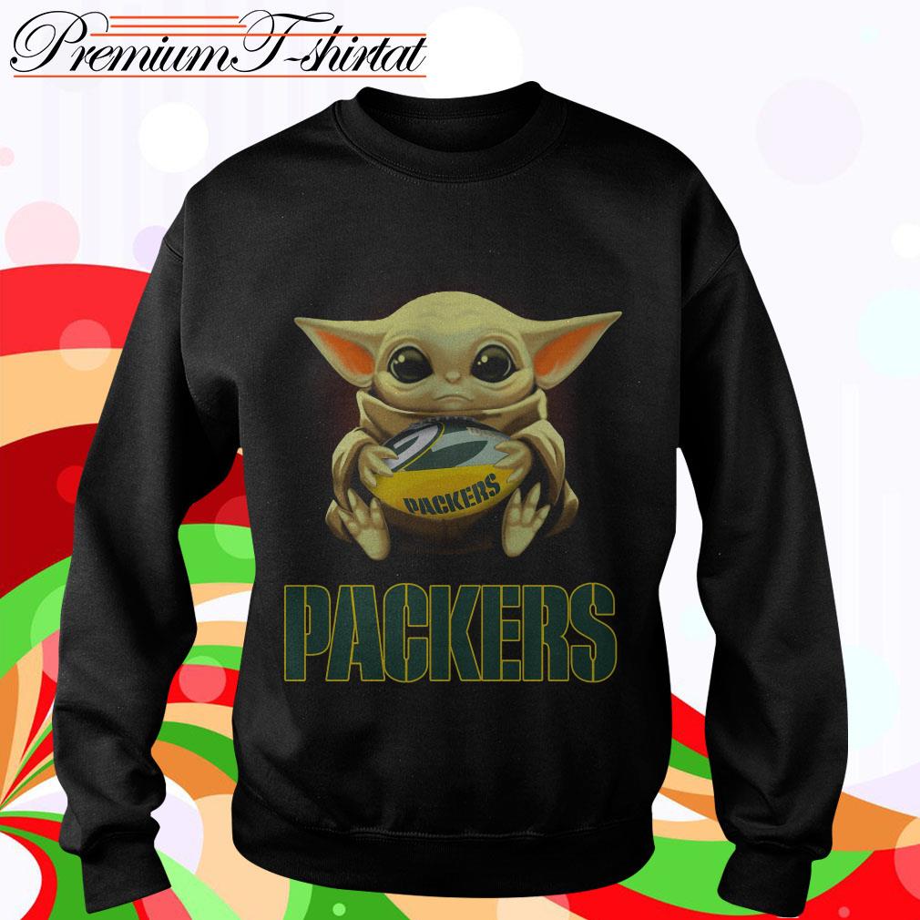 The Mandalorian hug Baby Yoda Green Bay Packers shirt, hoodie, sweater,  long sleeve and tank top