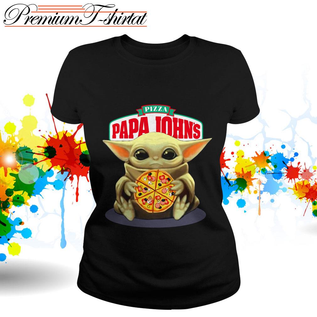 Baby Yoda hug Pizza Papa Johns shirt hoodie sweater tank top