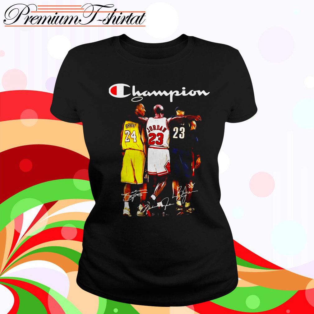 Champion Kobe Bryant Michael Jordan LeBron James signatures shirt, hoodie