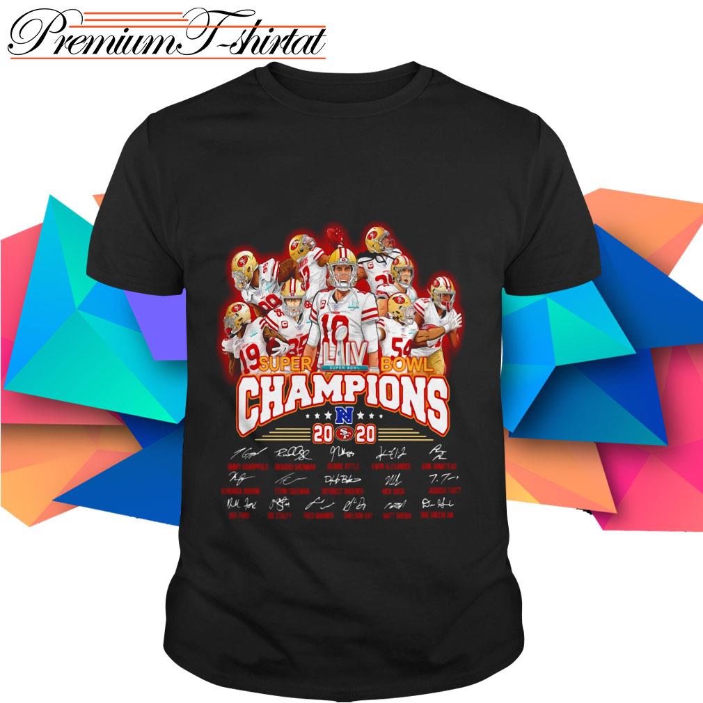 Super Bowl LIV Champions San Francisco 49ers Signatures Miami Shirt -  Togethertee